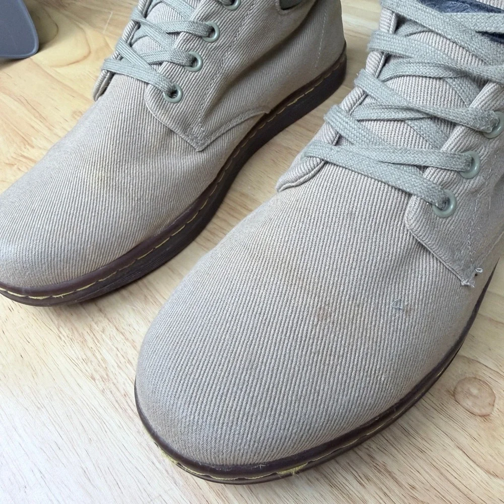 Dr. Martens Maleke Khaki Canvas Chukka Boots Shoes Mens 10 Womens 11 AW004